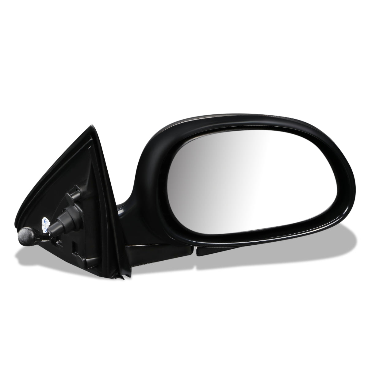RETROVISOR MIRROR - OEM - 92-95 HONDA CIVIC 2/3-DR - MANUAL - W/ LEVER - FOLDING - BLACK MATERIAL - RIGHT