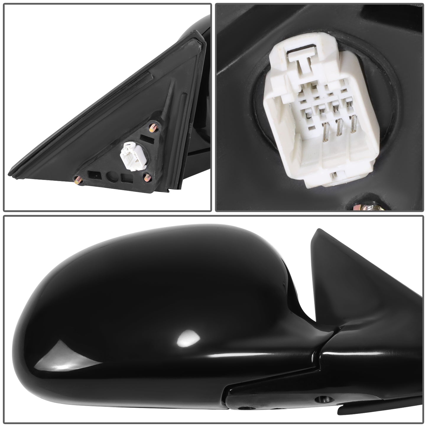 RETROVISOR MIRROR - OE STYLE - HONDA CIVIC 92-95 - WITH POWER - PASSENGER SIDE - PAINT TO MATCH - BLACK