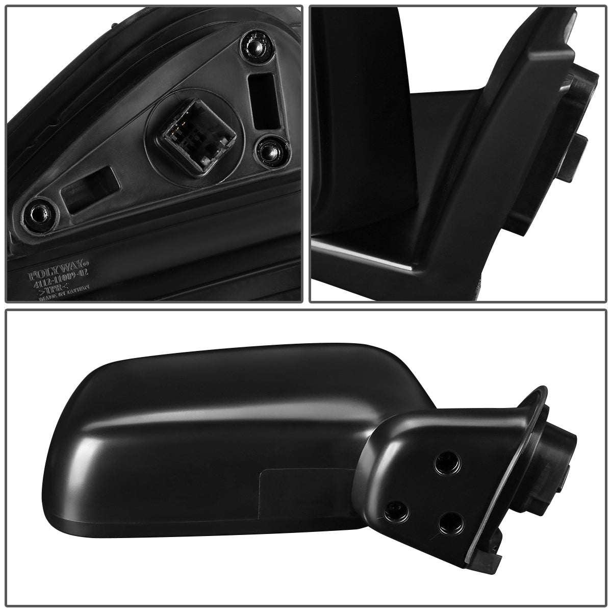 RETROVISOR MIRROR - OEM - 97-01 HONDA CR-V - POWERED - TEXTURED - BLACK - RIGHT