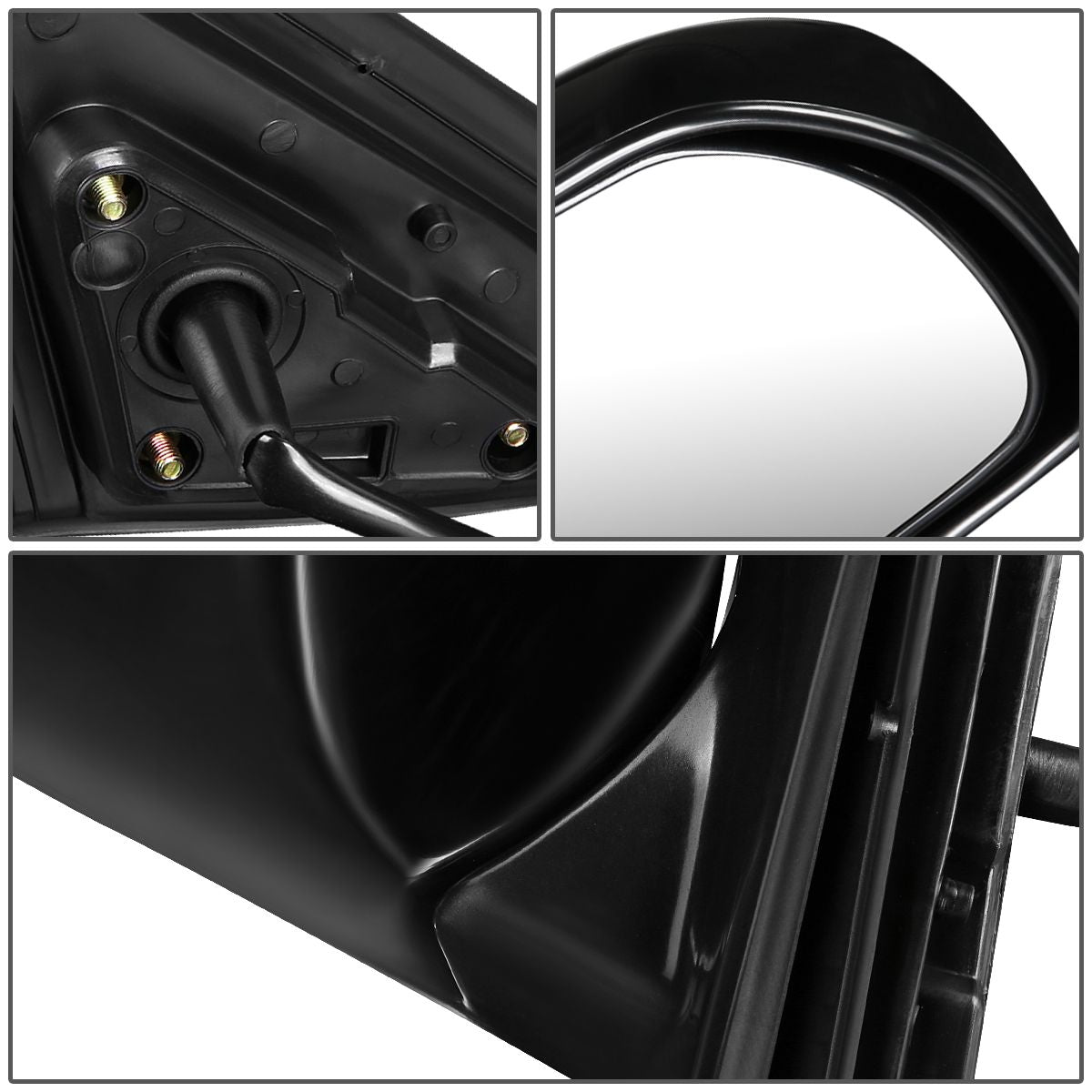 RETROVISOR MIRROR - OEM - 98-02 HONDA ACCORD 4-DOOR - POWERED - PAINTABLE - BLACK - RIGHT