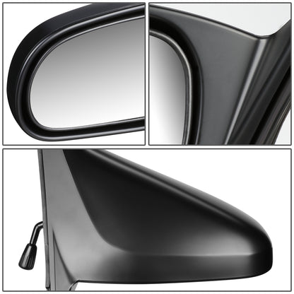 RETROVISOR MIRROR - OEM - 96-00 HONDA CIVIC 4-DOOR - MANUAL - PAINTABLE - BLACK - RIGHT