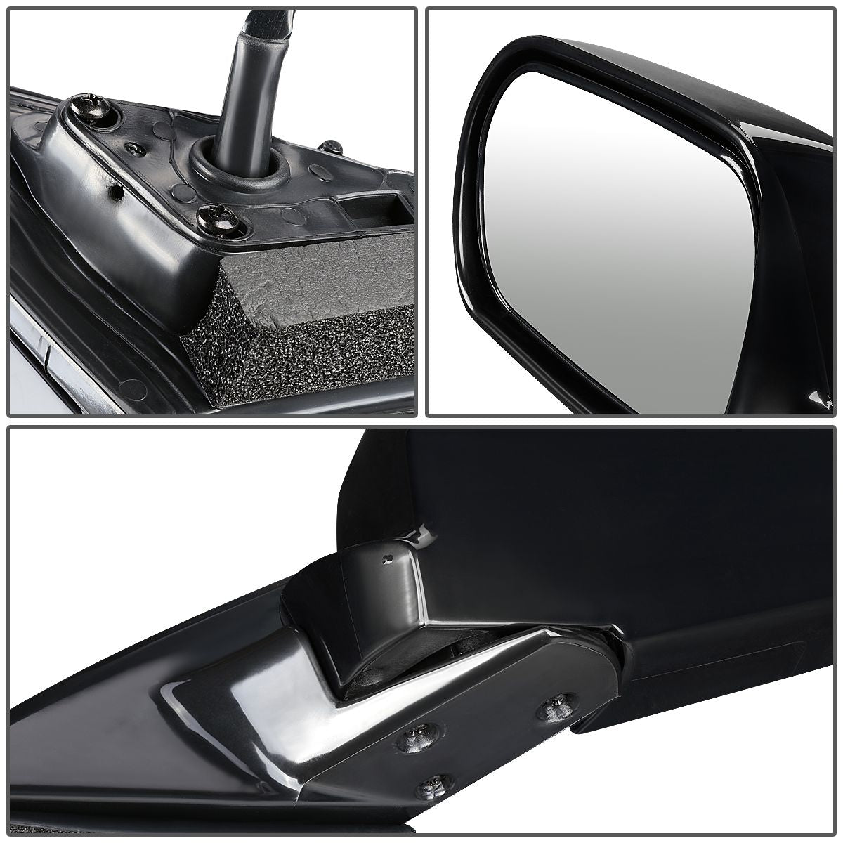RETROVISOR MIRROR - OEM - 98-02 HONDA ACCORD 2-DOOR - POWERED - TEXTURED - BLACK - RIGHT