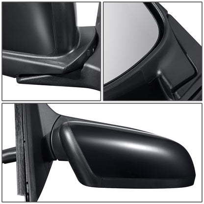 RETROVISOR MIRROR - OEM - 03-07 HONDA ACCORD 4-DR - MANUAL - W/ LEVER - FOLDING - BLACK MATERIAL - RIGHT