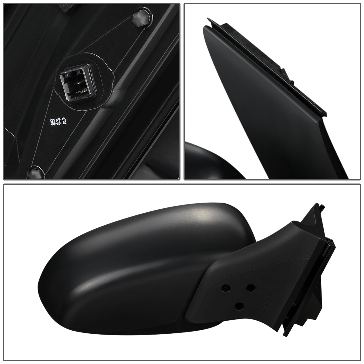 RETROVISOR MIRROR - OEM - 05-07 HONDA ODYSSEY - POWERED - HEATED - FOLDING - TEXTURED - BLACK MATERIAL - RIGHT