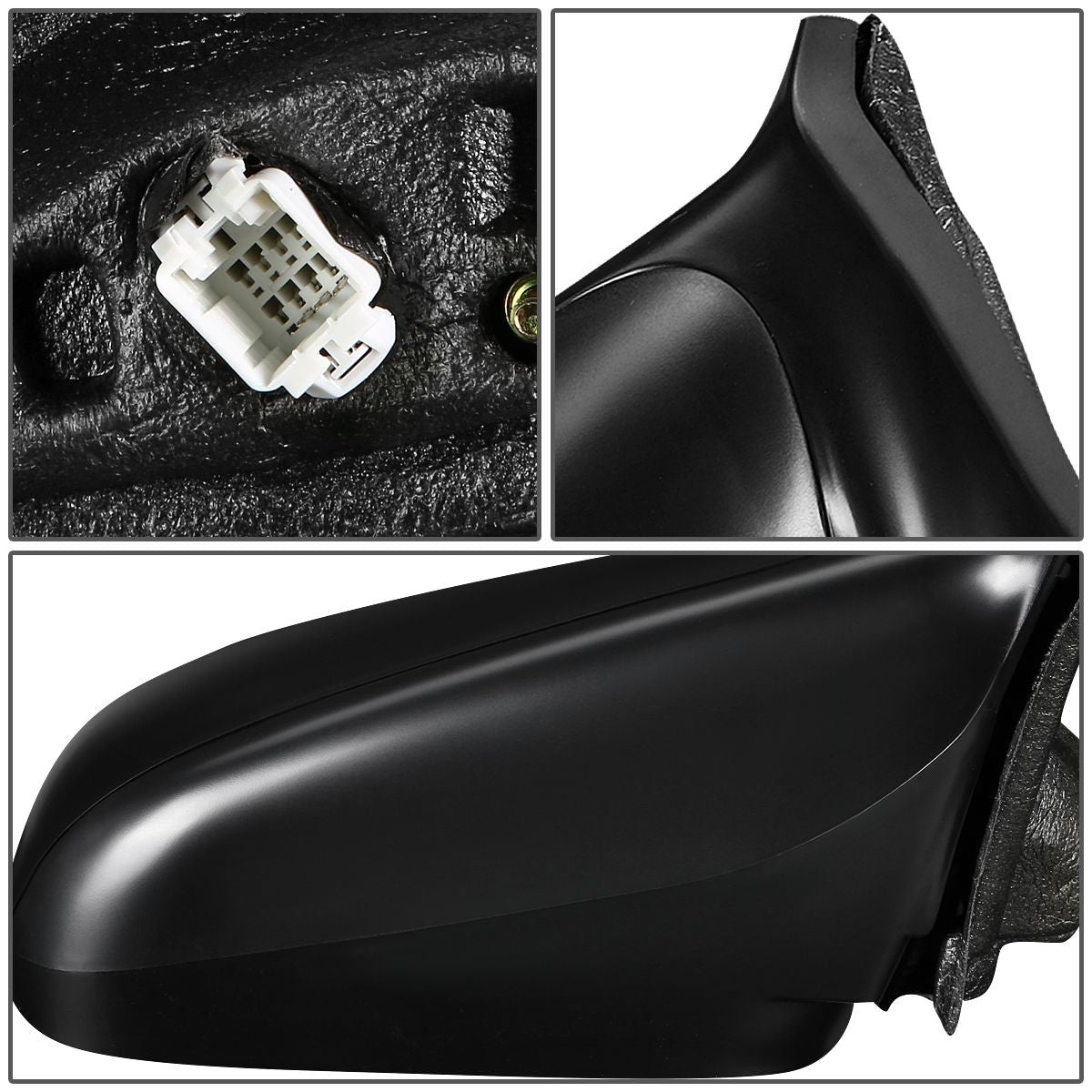 RETROVISOR MIRROR - OEM - 06-11 HONDA CIVIC 2-DOOR - POWERED - PAINTABLE - BLACK - RIGHT