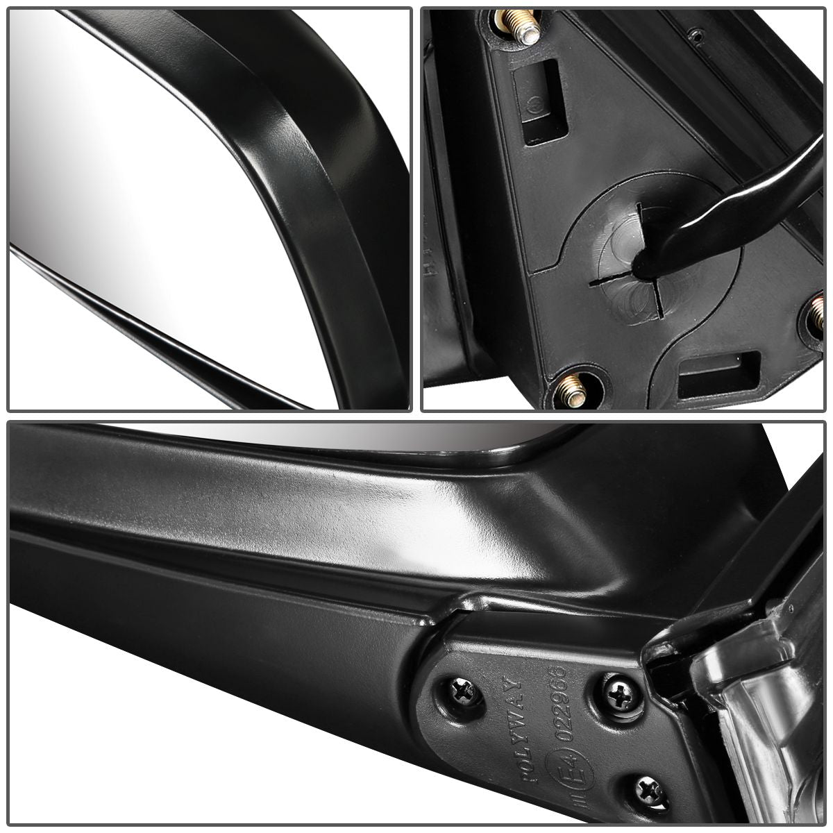 RETROVISOR MIRROR - OEM - 02-06 HONDA CR-V - POWERED - TEXTURED - BLACK - RIGHT