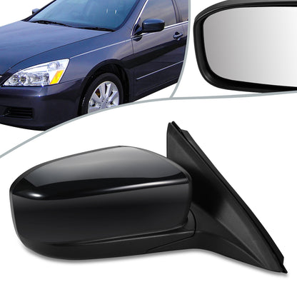 RETROVISOR MIRROR - OEM - 03-07 HONDA ACCORD 4-DR - POWERED - HEATED - FOLDING - BLACK MATERIAL - RIGHT