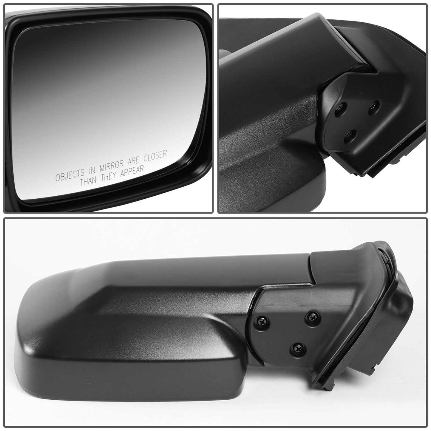 RETROVISOR MIRROR - OEM - 03-04 HONDA ELEMENT DX LX - MANUAL - PAINTABLE - BLACK - RIGHT