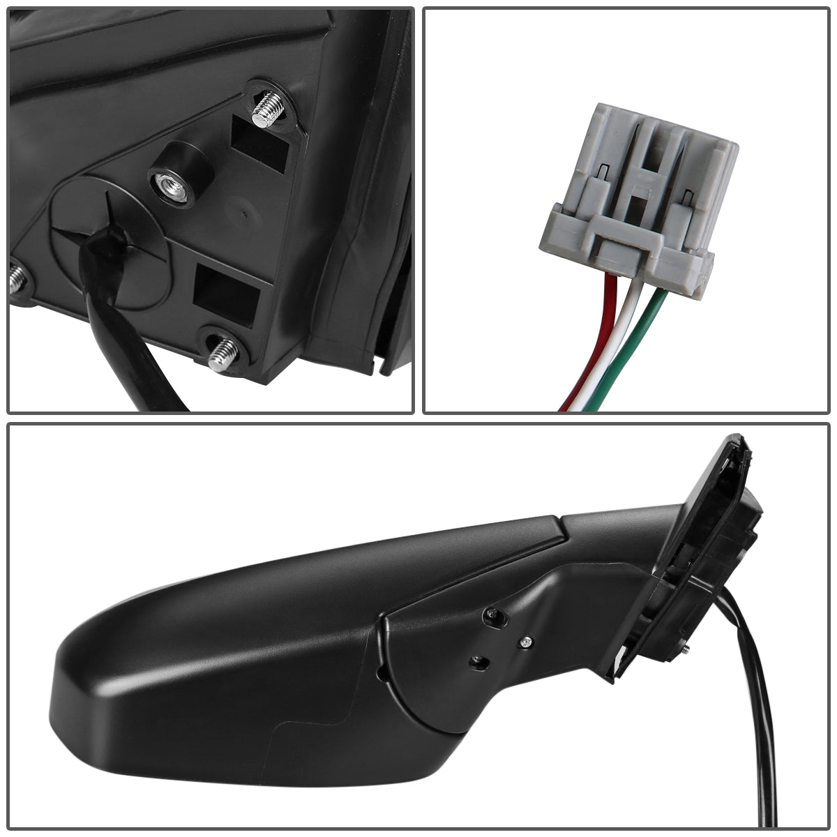 RETROVISOR MIRROR - OEM - 07-11 HONDA CR-V - POWERED - TEXTURED - BLACK - RIGHT