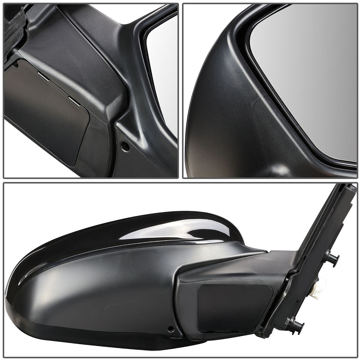 RETROVISOR MIRROR - OEM - 08-12 HONDA ACCORD 2-DOOR - POWERED - PAINTABLE - BLACK - RIGHT