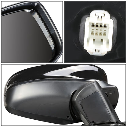 RETROVISOR MIRROR - OEM - 08-12 HONDA ACCORD 2-DOOR - POWERED - PAINTABLE - BLACK - RIGHT