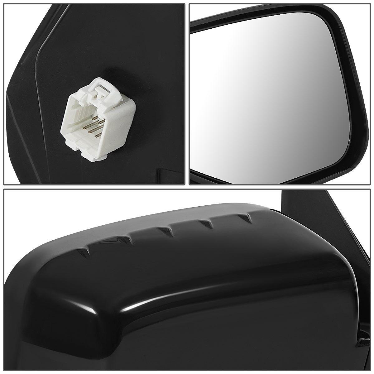 RETROVISOR MIRROR - OEM - 06-09 HONDA RIDGELINE - POWERED - HEATED - PAINTABLE - BLACK - RIGHT