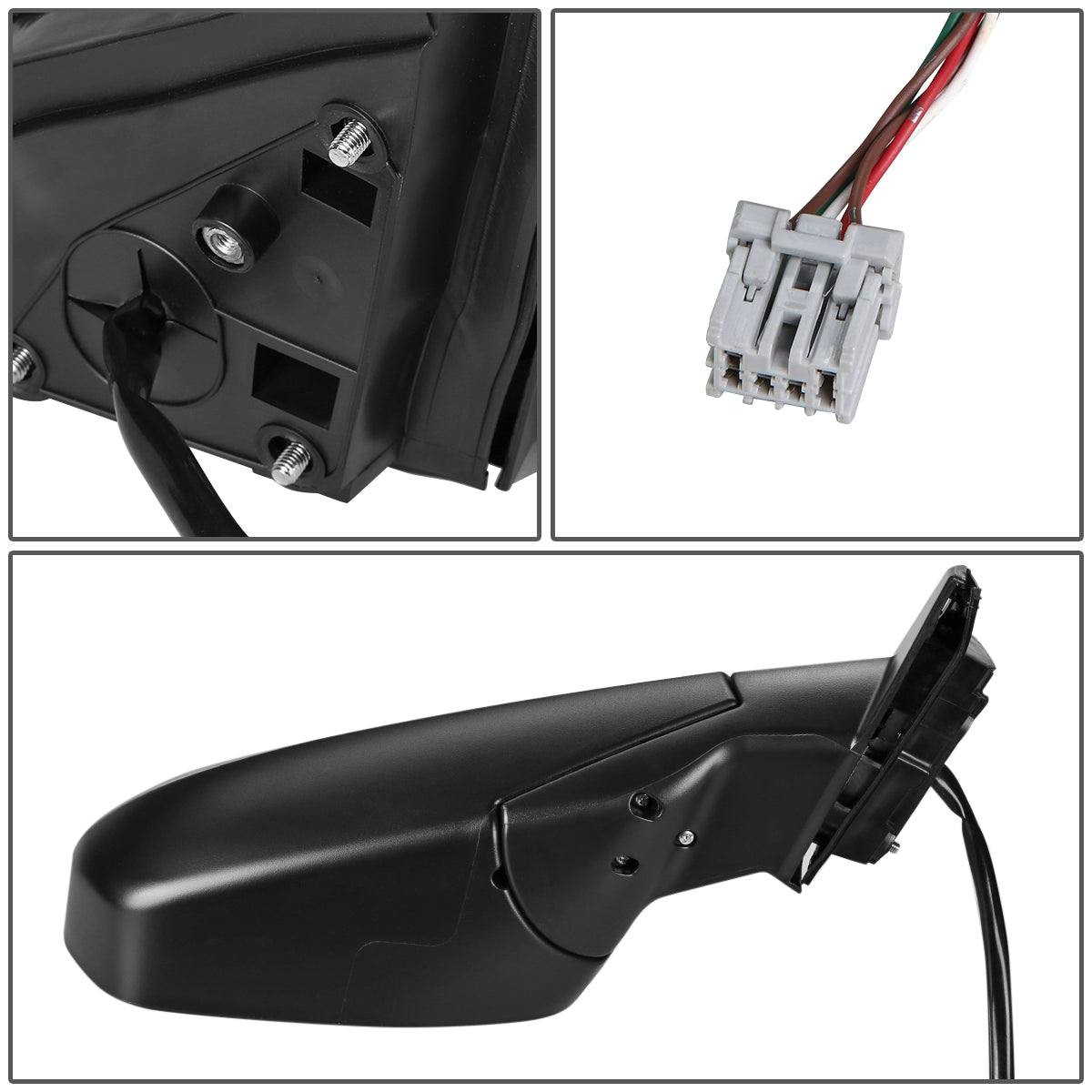 RETROVISOR MIRROR - OEM - 07-11 HONDA CR-V - POWERED - HEATED - TEXTURED - BLACK - RIGHT