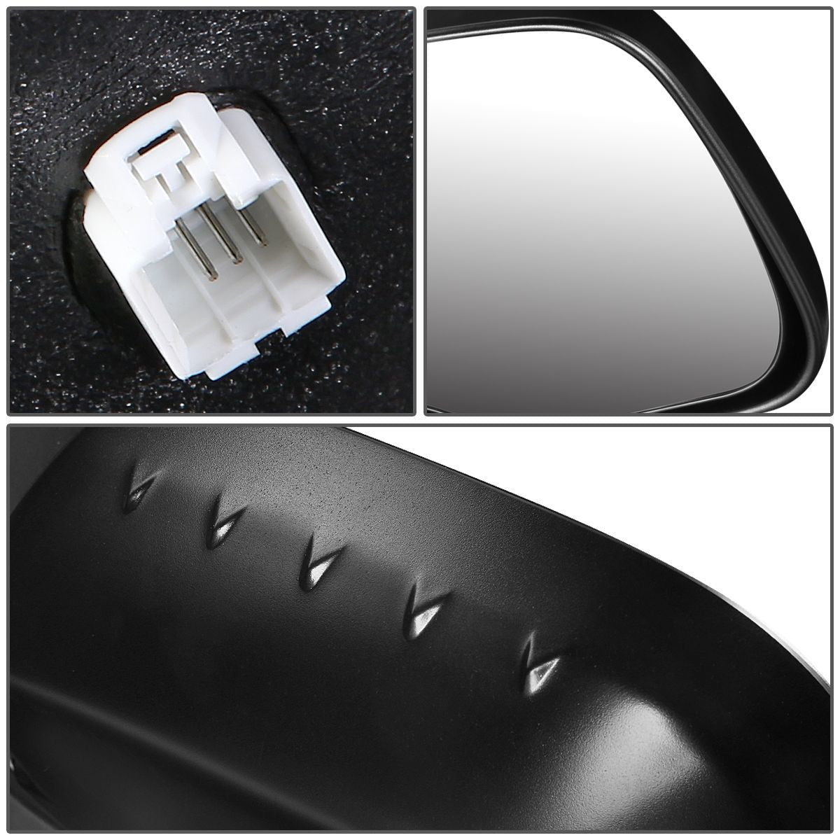 RETROVISOR MIRROR - OEM - 06-14 HONDA RIDGELINE RT - POWERED - TEXTURED - BLACK - RIGHT