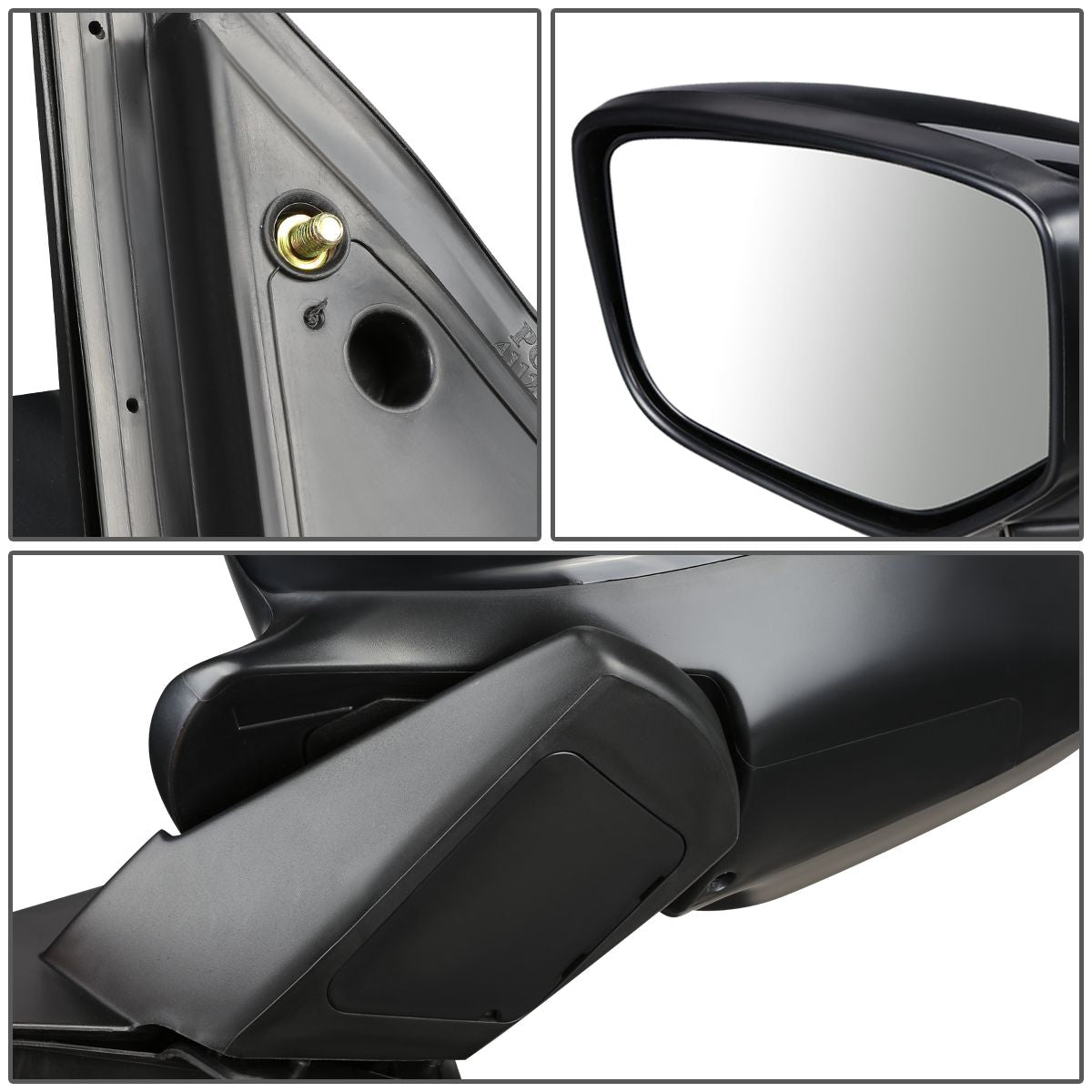 RETROVISOR MIRROR - OEM - 10-11 HONDA ACCORD CROSSTOUR / 12-15 HONDA CROSSTOUR - POWERED - HEATED - PAINTABLE - BLACK - RIGHT