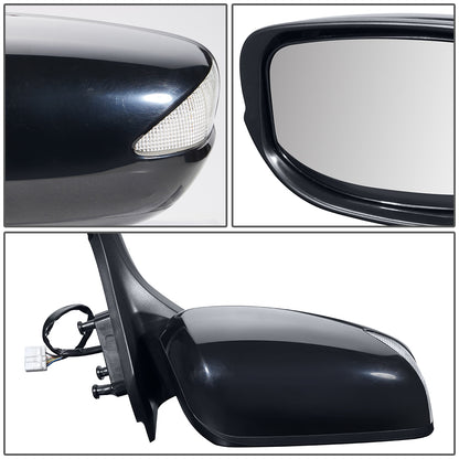 RETROVISOR MIRROR - OEM - 10-18 HONDA INSIGHT - POWERED - HEATED - W/ SIGNAL LIGHT - FOLDING - BLACK MATERIAL - RIGHT
