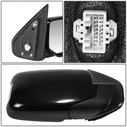 RETROVISOR MIRROR - OE STYLE - HONDA PILOT 11-15 - WITH POWER WITH SIGNAL WITH MEMORY - PASSENGER SIDE - PAINT TO MATCH - BLACK