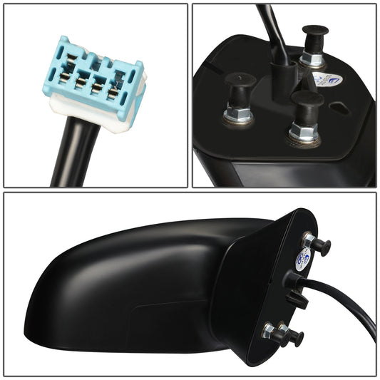 RETROVISOR MIRROR - OEM - 06-11 HONDA CIVIC 4-DR - POWERED - HEATED - FOLDING - TEXTURED - BLACK - RIGHT