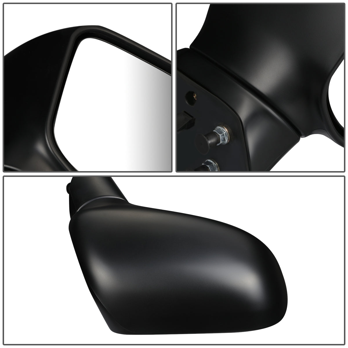 RETROVISOR MIRROR - OEM - 06-11 HONDA CIVIC 4-DR - POWERED - HEATED - FOLDING - TEXTURED - BLACK - RIGHT