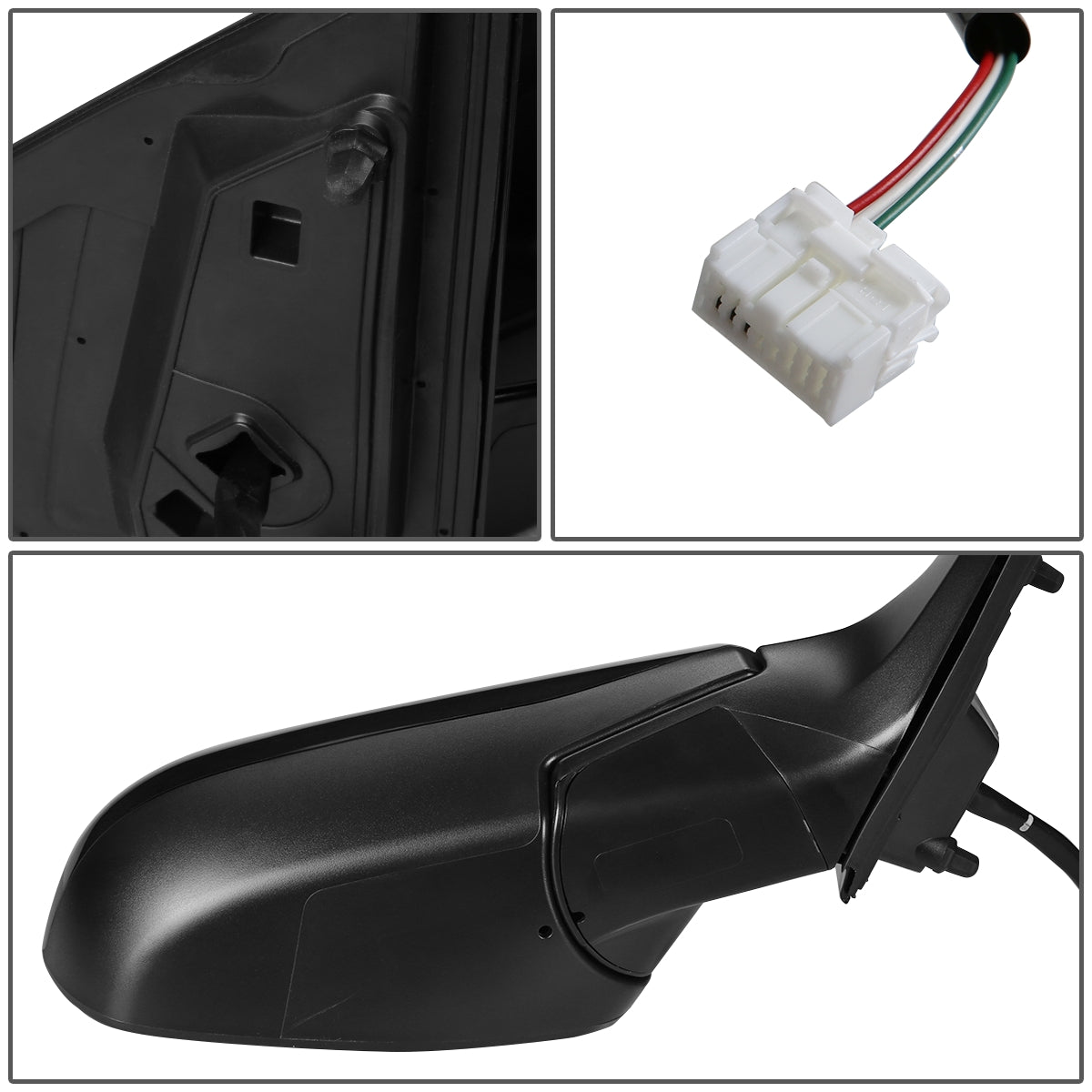 RETROVISOR MIRROR - OEM - 12-16 HONDA CR-V - POWERED - TEXTURED - BLACK - RIGHT