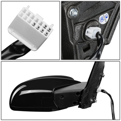 RETROVISOR MIRROR - OEM - 13-15 HONDA ACCORD 2-DR - POWERED - HEATED - W/ SIGNAL LIGHT - FOLDING - BLACK MATERIAL - RIGHT