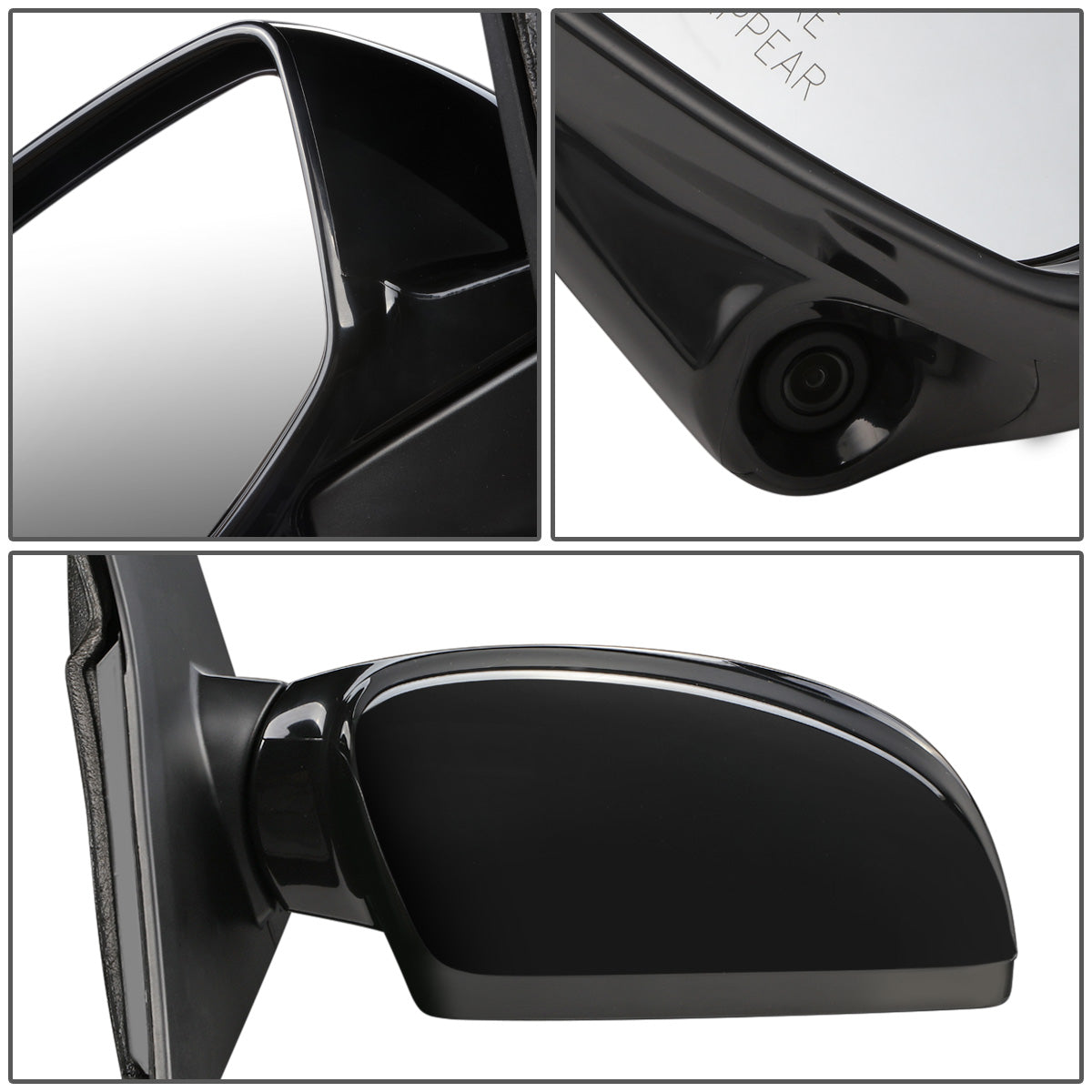 RETROVISOR MIRROR - OEM - 13-15 HONDA ACCORD 4-DR - POWERED - HEATED - W/ SIGNAL LIGHT - W/ CAMERA - FOLDING - BLACK MATERIAL - RIGHT