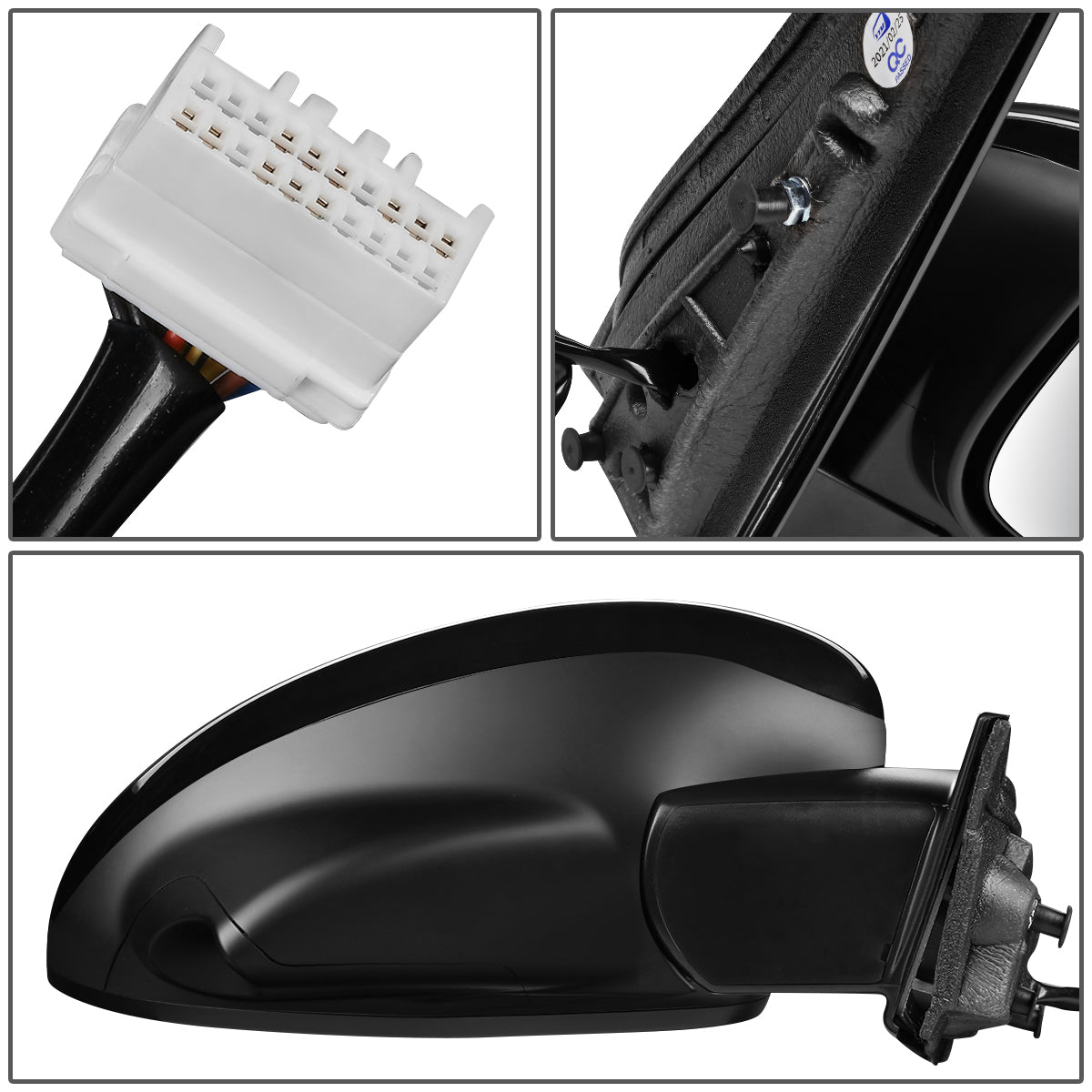 RETROVISOR MIRROR - OEM - 11-13 HONDA ODYSSEY - POWERED - HEATED - FOLDING - BLACK - RIGHT