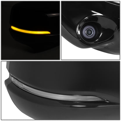 RETROVISOR MIRROR - OE STYLE - HONDA ACCORD 13-15 - WITH POWER WITH HEATED GLASS WITH SIGNAL WITH CAMERA - PASSENGER SIDE - PAINT TO MATCH - BLACK