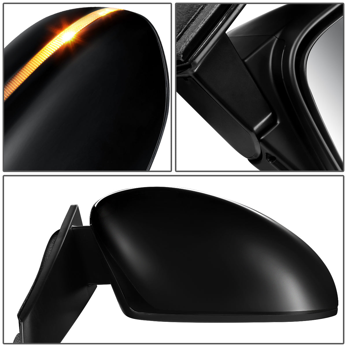 RETROVISOR MIRROR - OEM - 11-13 HONDA ODYSSEY - POWERED - HEATED - W/ SIGNAL LIGHT - W/ MEMORY - W/ FOLDING - W/ ASPHERICAL GLASS - BLACK MATERIAL - RIGHT