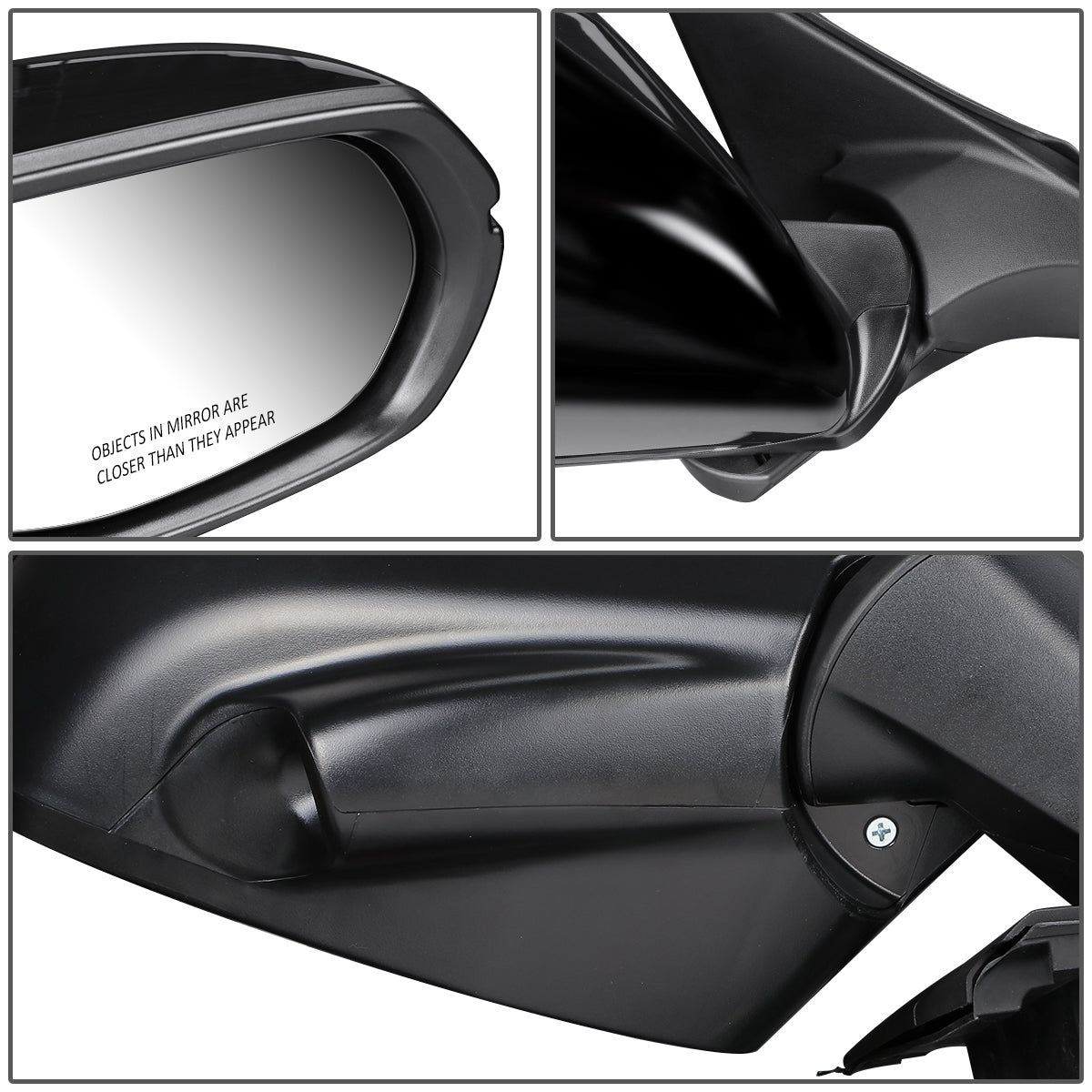 RETROVISOR MIRROR - OEM - 15-18 HONDA HR-V - POWERED - HEATED - W/ SIGNAL LIGHT - W/ CAMERA - FOLDING - BLACK MATERIAL - RIGHT