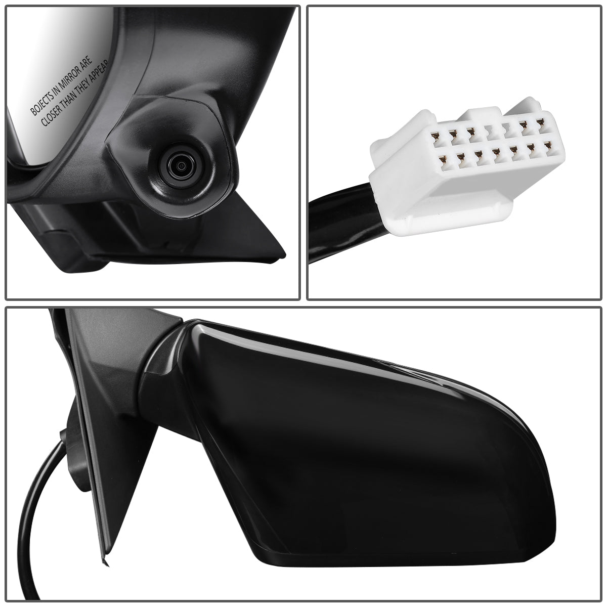 RETROVISOR MIRROR - OEM - 15-18 HONDA HR-V - POWERED - HEATED - W/ SIGNAL LIGHT - W/ CAMERA - FOLDING - BLACK MATERIAL - RIGHT