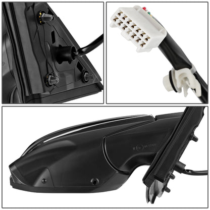 RETROVISOR MIRROR - OEM - 16-18 HONDA CIVIC 4-DR - POWERED - HEATED - FOLDING - W/ CAMERA - BLACK MATERIAL - RIGHT
