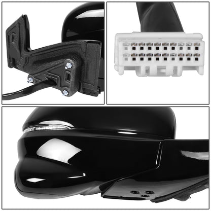 RETROVISOR MIRROR - OE STYLE - HONDA PILOT 16-18 - WITH POWER WITH SIGNAL WITH MEMORY WITH CAMERA - FWD - PASSENGER SIDE - PAINT TO MATCH - BLACK