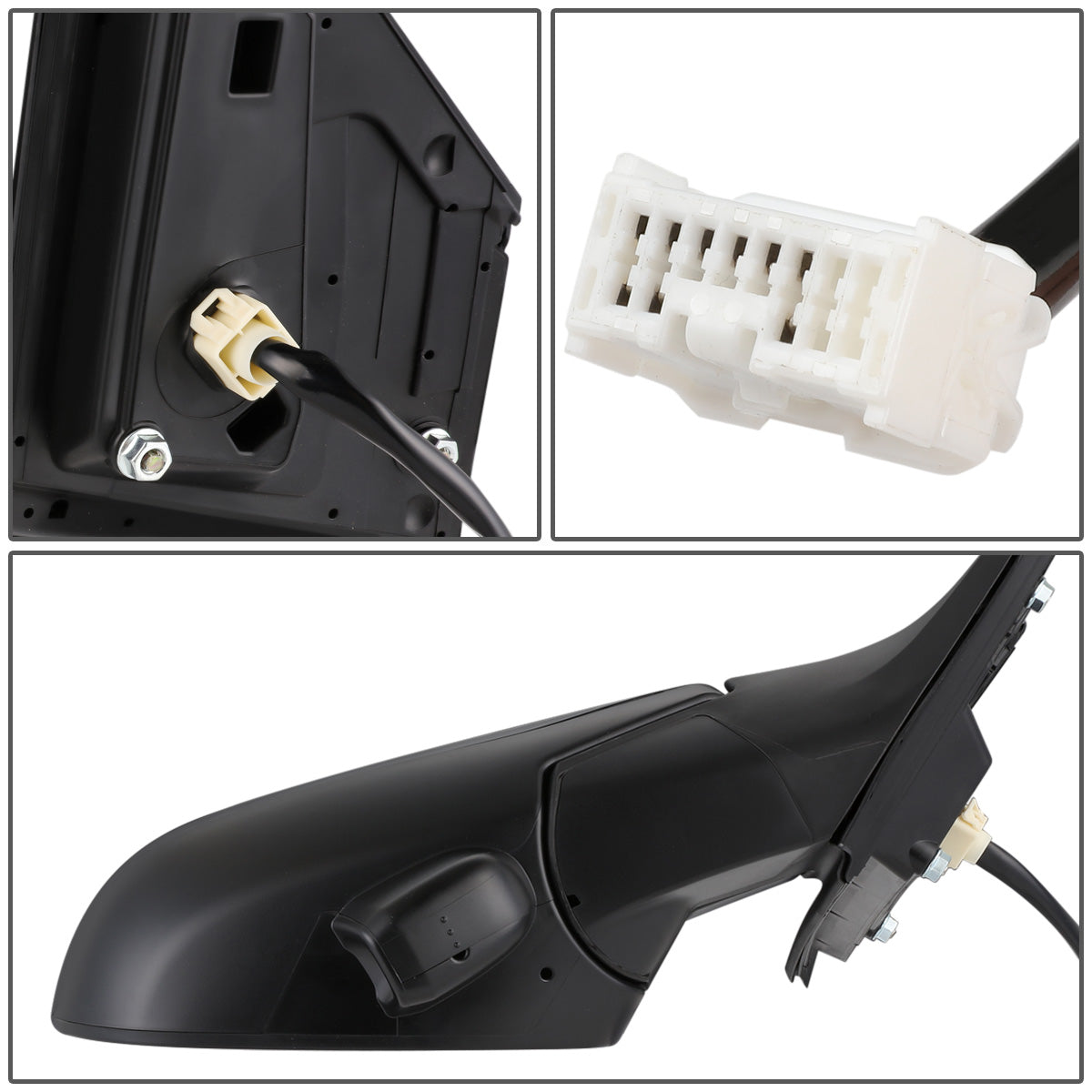 RETROVISOR MIRROR - OEM - 12-14 HONDA CR-V - POWERED - W/ CAMERA - FOLDING - BLACK MATERIAL - RIGHT