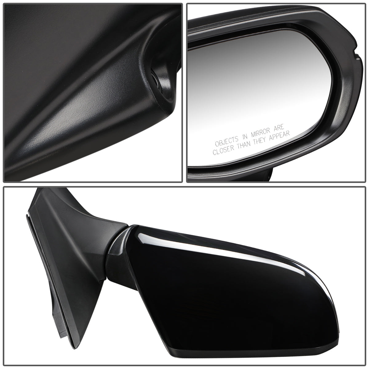 RETROVISOR MIRROR - OEM - 12-14 HONDA CR-V - POWERED - HEATED - W/ SIGNAL LIGHT - W/ CAMERA - FOLDING - BLACK MATERIAL - RIGHT