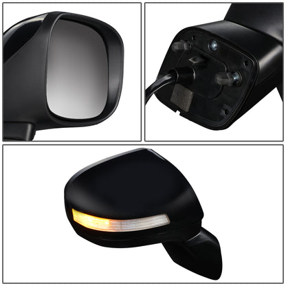 RETROVISOR MIRROR - OEM - 13-15 HONDA CIVIC 4-DR - POWERED - W/ SIGNAL LIGHT - FOLDING - BLACK MATERIAL - RIGHT