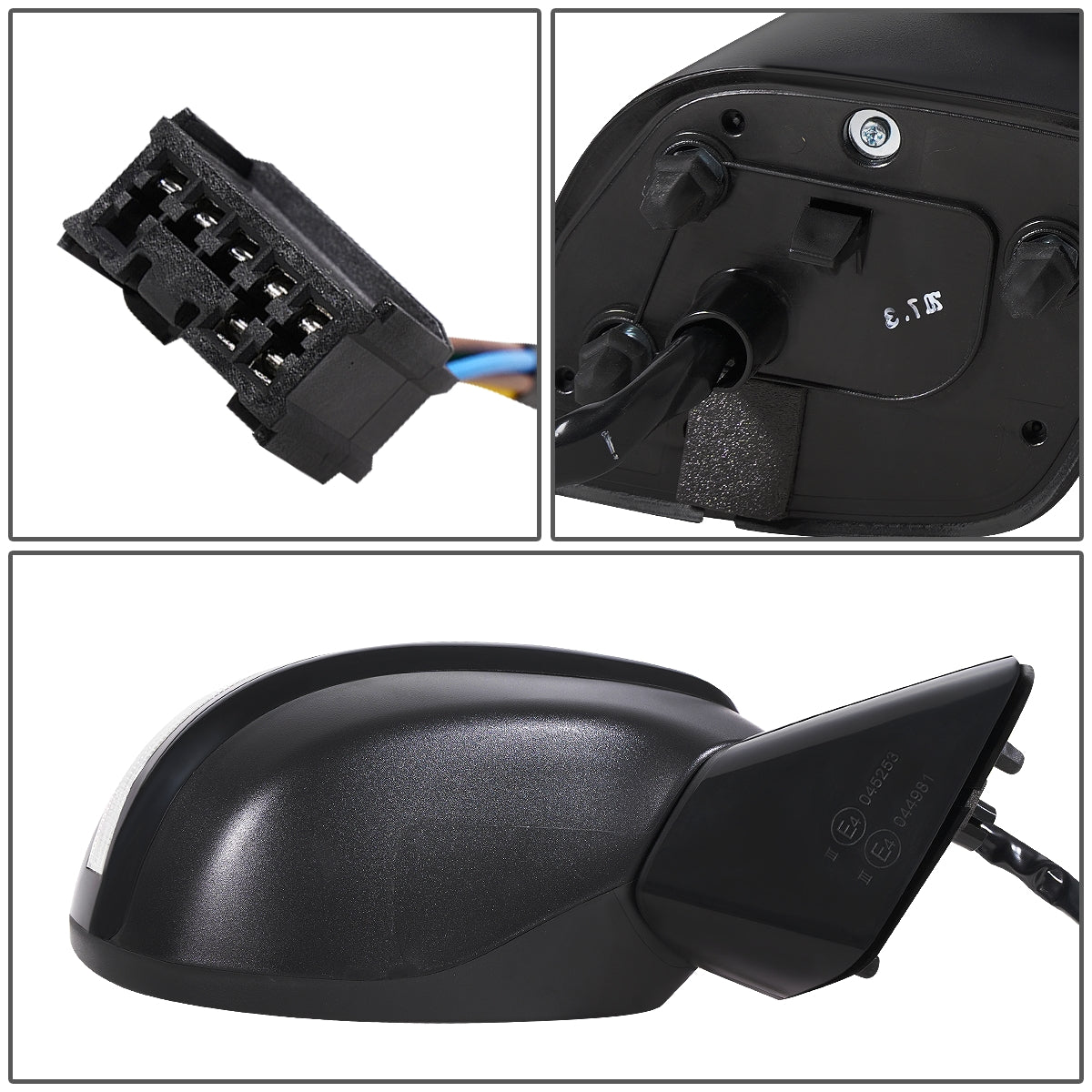 RETROVISOR MIRROR - OEM - 13-15 HONDA CIVIC 4-DR - POWERED - HEATED - W/ SIGNAL LIGHT - FOLDING - BLACK MATERIAL - RIGHT