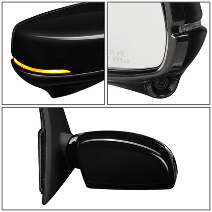 RETROVISOR MIRROR - OEM - 16-17 HONDA ACCORD 4-DR - POWERED - HEATED - W/ SIGNAL LIGHT - W/ CAMERA - FOLDING - BLACK MATERIAL - RIGHT