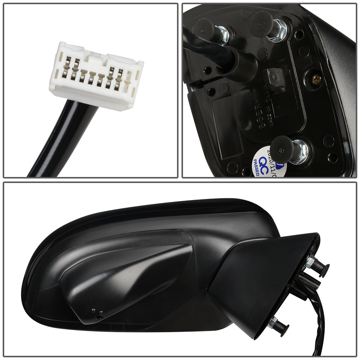 RETROVISOR MIRROR - OEM - 13-15 HONDA CIVIC 4-DR - POWERED - HEATED - W/ CAMERA - FOLDING - BLACK MATERIAL - RIGHT