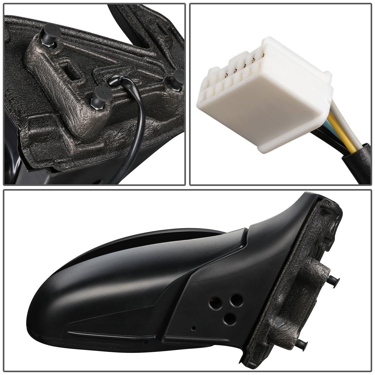 RETROVISOR MIRROR - OEM - 17-20 HONDA RIDGELINE - POWERED - HEATED - FOLDING - BLACK MATERIAL - RIGHT