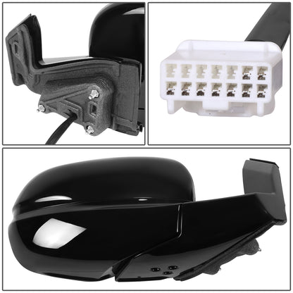 RETROVISOR MIRROR - OE STYLE - HONDA RIDGELINE 17-20 - WITH POWER WITH HEATED WITH SIGNAL WITH MEMORY - PASSENGER SIDE - PAINT TO MATCH - BLACK