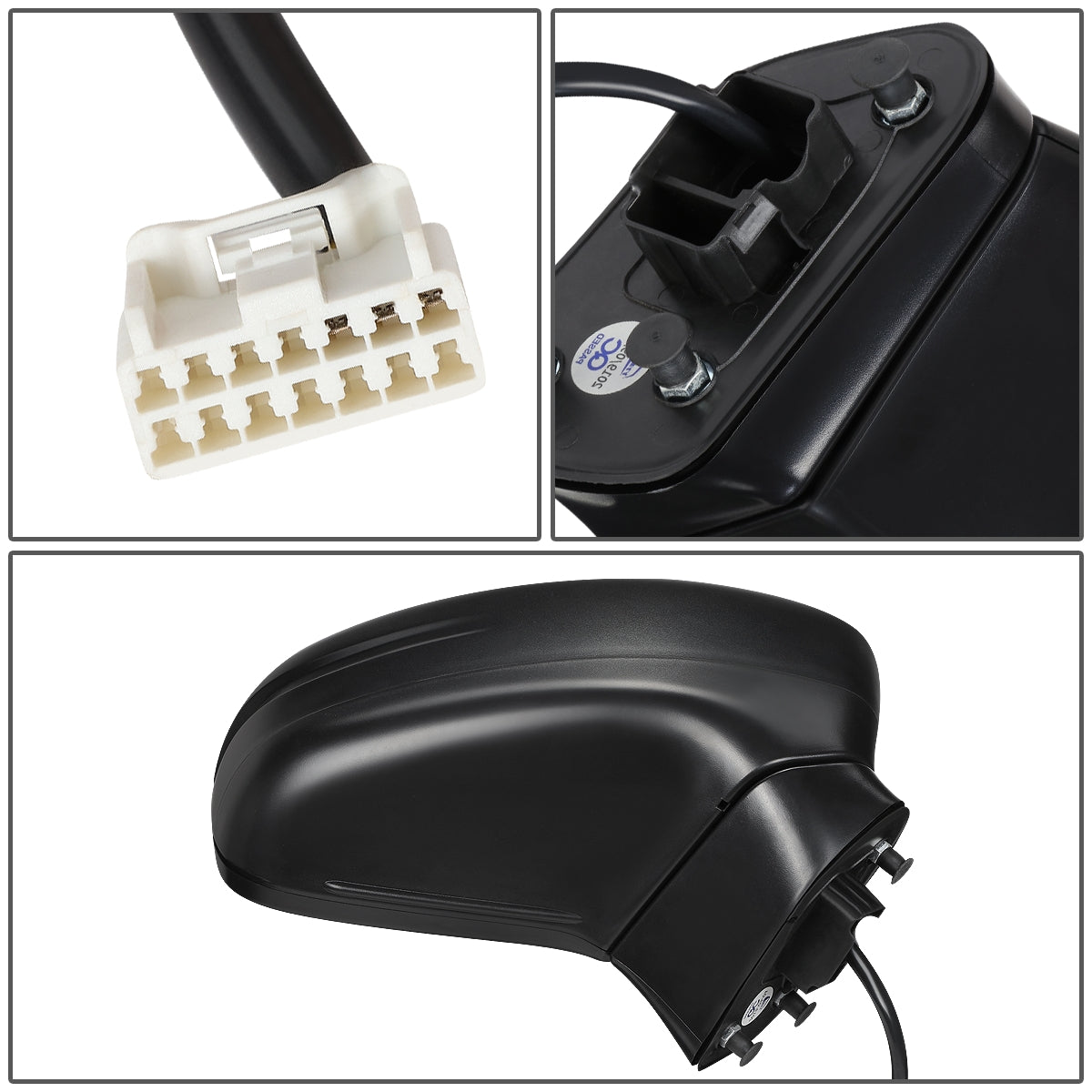 RETROVISOR MIRROR - OEM - 18-19 HONDA ODYSSEY - POWERED - FOLDING - TEXTURED - BLACK - RIGHT