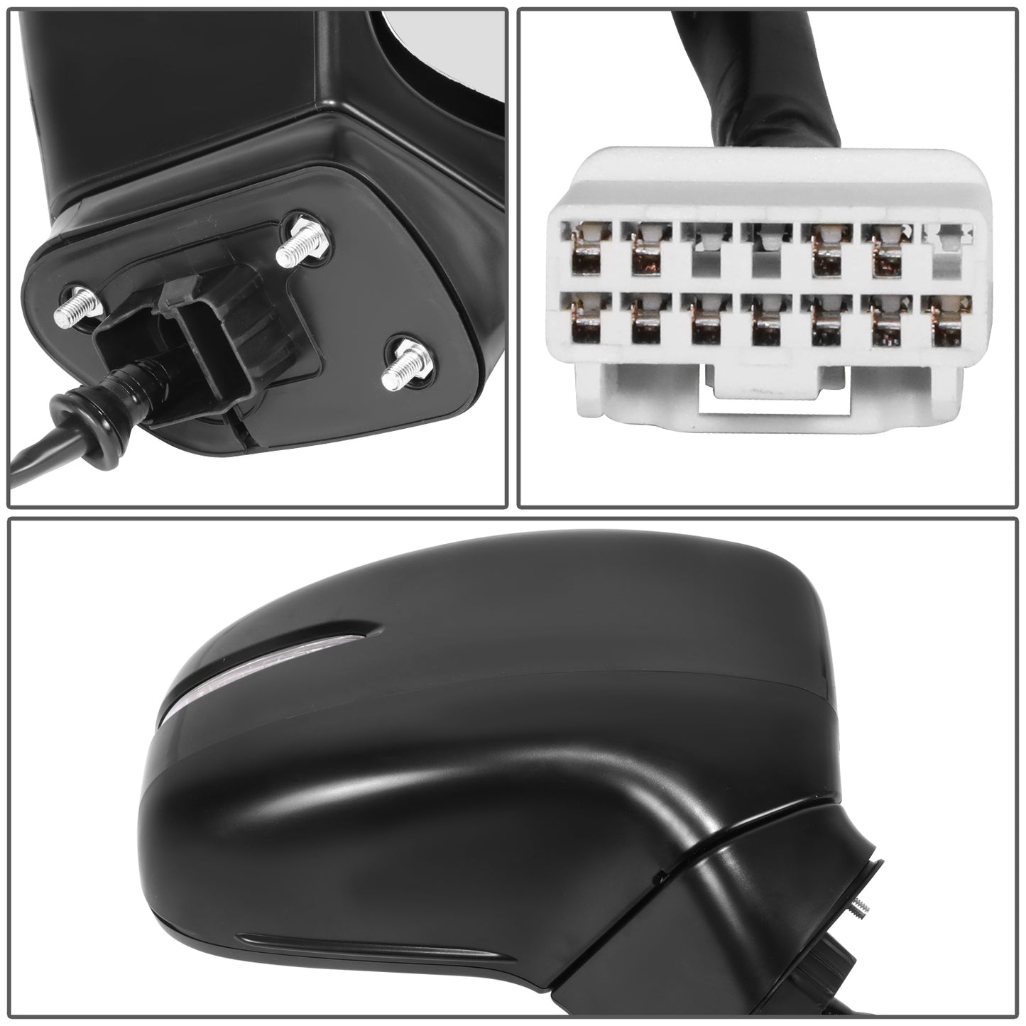 RETROVISOR MIRROR - OE STYLE - HONDA ODYSSEY 18-24 - WITH POWER WITH HEATED GLASS WITH SIGNAL WITH MEMORY - PASSENGER SIDE - PAINT TO MATCH - BLACK