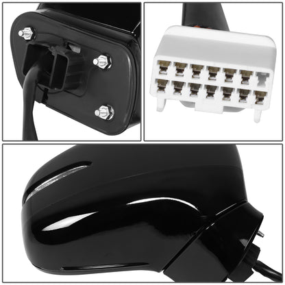 RETROVISOR MIRROR - OE STYLE - HONDA ODYSSEY 18-24 - WITH POWER FOLD WITH HEATED GLASS WITH SIGNAL WITH MEMORY - PASSENGER SIDE - PAINT TO MATCH - BLACK