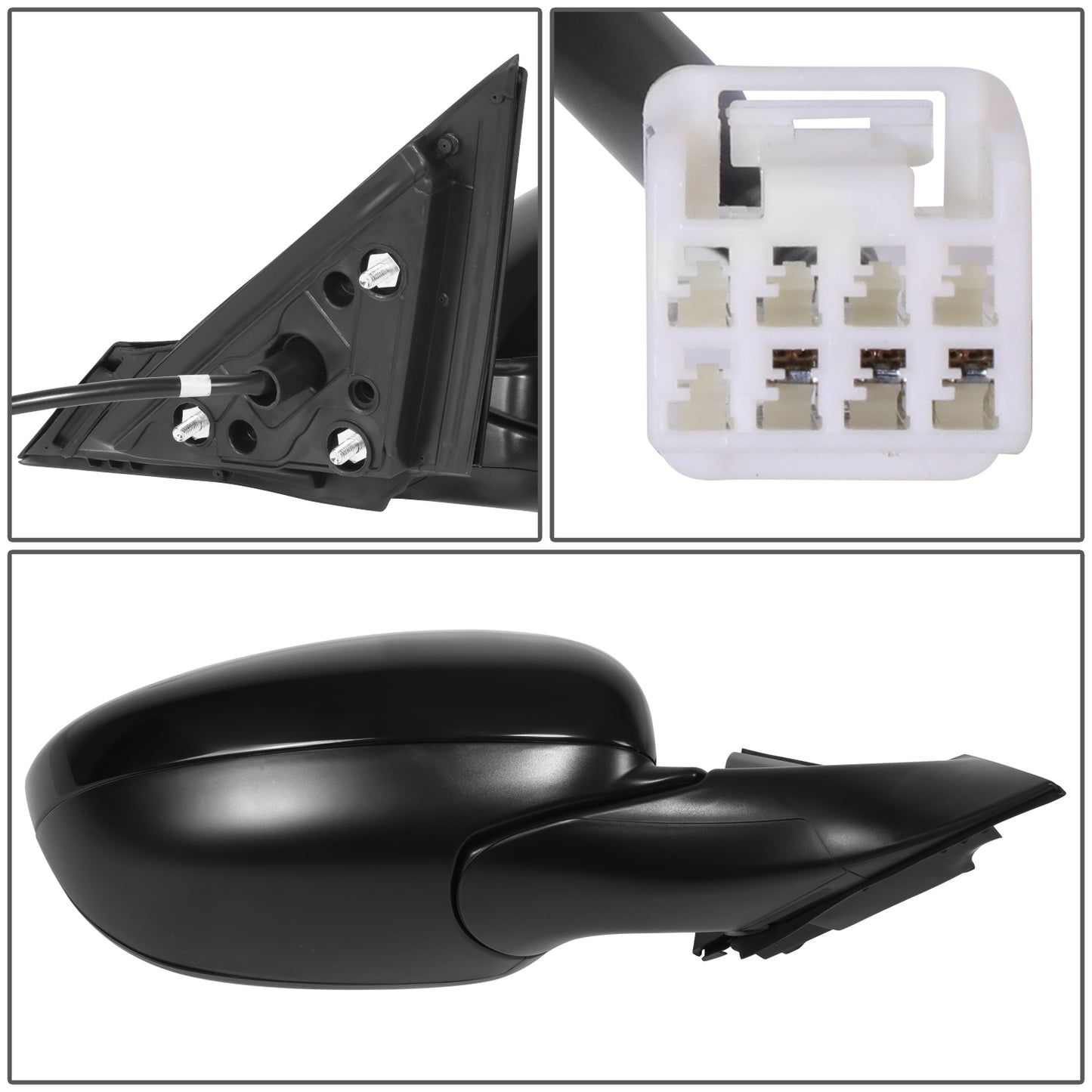 RETROVISOR MIRROR - OE STYLE - HONDA ACCORD 2018-2021 - WITH POWER - PASSENGER RIGHT SIDE - BLACK