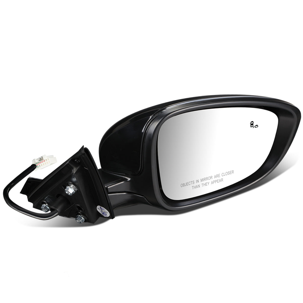 RETROVISOR MIRROR - OEM - 16-17 HONDA ACCORD 4-DR - POWERED - HEATED - W/ BSD - FOLDING - BLACK MATERIAL - RIGHT