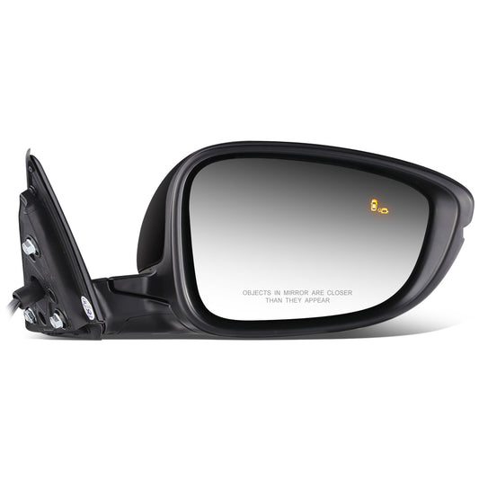 RETROVISOR MIRROR - OEM - 16-17 HONDA ACCORD 4-DR - POWERED - HEATED - W/ SIGNAL LIGHT - W/ BSD - FOLDING - BLACK MATERIAL - RIGHT