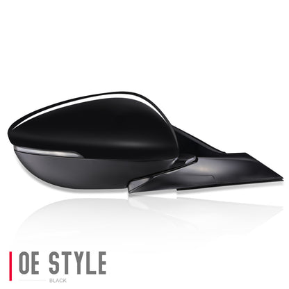 RETROVISOR MIRROR - OEM - 16-17 HONDA ACCORD 4-DR - POWERED - HEATED - W/ SIGNAL LIGHT - W/ BSD - FOLDING - BLACK MATERIAL - RIGHT