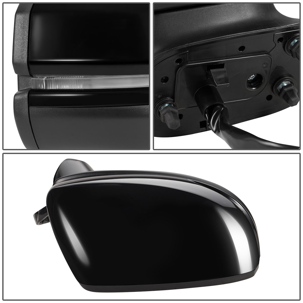 RETROVISOR MIRROR - OEM - 15-19 HONDA FIT - POWERED - HEATED - W/ SIGNAL LIGHT - W/ CAMERA - BLACK MATERIAL - RIGHT