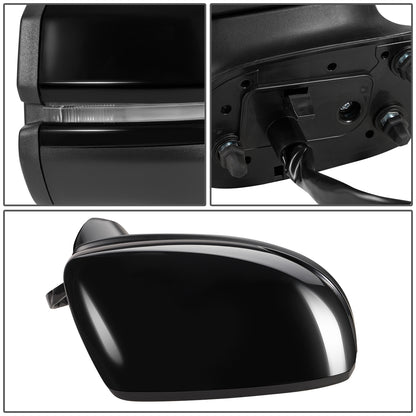 RETROVISOR MIRROR - OEM - 15-19 HONDA FIT - POWERED - HEATED - W/ SIGNAL LIGHT - W/ CAMERA - BLACK MATERIAL - RIGHT